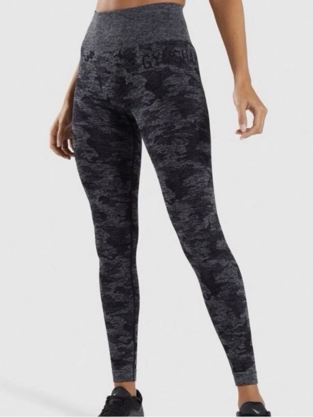 Gymshark black and grey camo seamless leggings XS